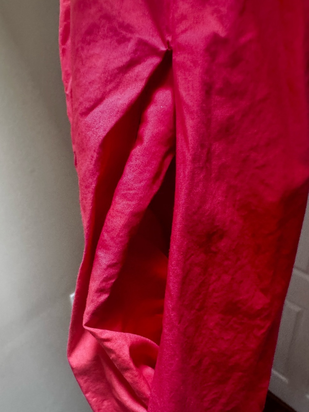 Quince 100% Organic Cotton Poplin Tiered M Maxi Dress Smocked Lightweight Coral - Picture 8 of 16